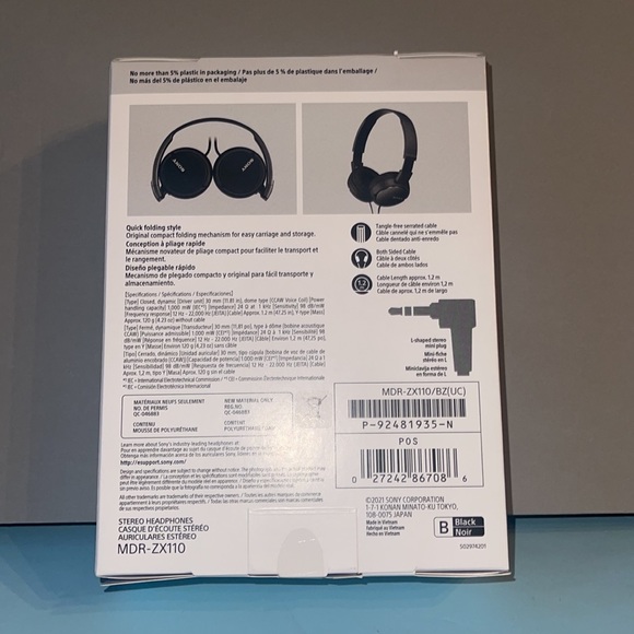 NIP Sony MDR-ZX110 - Picture 3 of 4